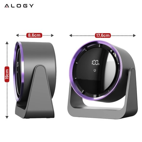 Przenośny wentylator biurkowy Alogy 4000mAh 5 prędkości regulowany kąt montaż naścienny wentylator chłodzący