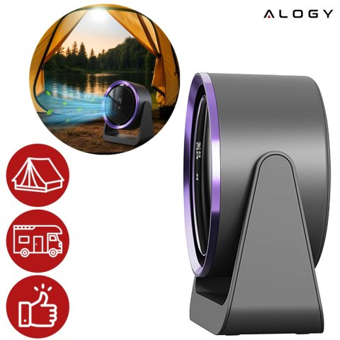 Przenośny wentylator biurkowy Alogy 4000mAh 5 prędkości regulowany kąt montaż naścienny wentylator chłodzący