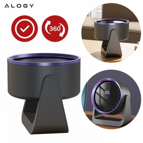 Przenośny wentylator biurkowy Alogy 4000mAh 5 prędkości regulowany kąt montaż naścienny wentylator chłodzący