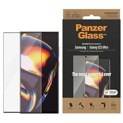 Szkło hartowane do Samsung Galaxy S23 Ultra PanzerGlass Ultra-Wide Fit Antybakteryjne