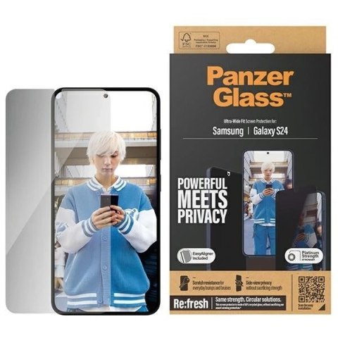 Szkło hartowane do Samsung Galaxy S24 PanzerGlass Ultra-Wide Fit Privacy EasyAligner