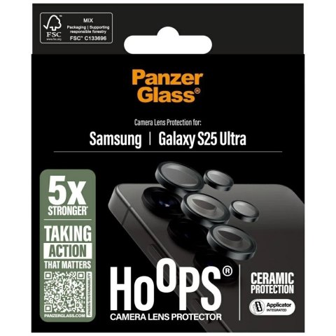 Szkło na aparat do Samsung Galaxy S25 Ultra PanzerGlass Hoops Szare