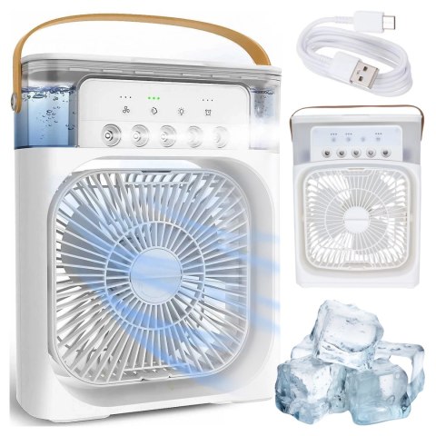 Wentylator wiatrak biurkowy 3w1 Klimator Alogy DeskBreeze™ stojący mały cyrkulator z nawilżaczem powietrza timerem i podświetle