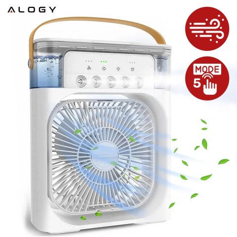 Wentylator wiatrak biurkowy 3w1 Klimator Alogy DeskBreeze™ stojący mały cyrkulator z nawilżaczem powietrza timerem i podświetle