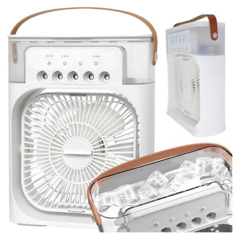 Wentylator wiatrak biurkowy 3w1 Klimator Alogy DeskBreeze™ stojący mały cyrkulator z nawilżaczem powietrza timerem i podświetle