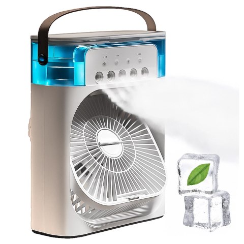 Wentylator wiatrak biurkowy 3w1 Klimator Alogy DeskBreeze™ stojący mały cyrkulator z nawilżaczem powietrza timerem i podświetle