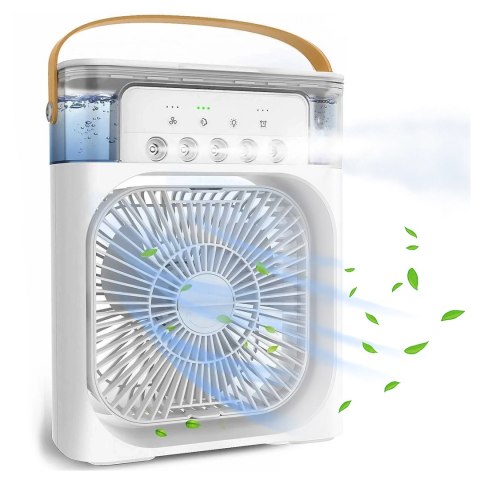 Wentylator wiatrak biurkowy 3w1 Klimator Alogy DeskBreeze™ stojący mały cyrkulator z nawilżaczem powietrza timerem i podświetle