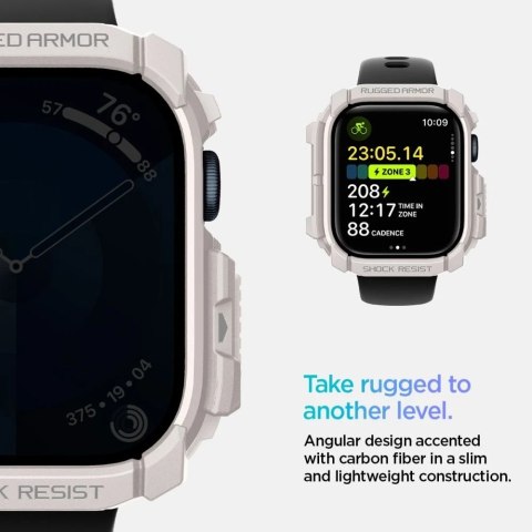 ETUI DO APPLE WATCH 10 (46MM) BEŻOWE DUNE BEIGE SPIGEN RUGGED ARMOR PRO