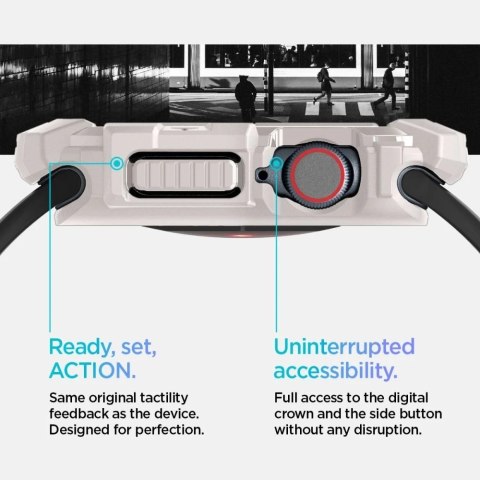 ETUI DO APPLE WATCH 10 (46MM) BEŻOWE DUNE BEIGE SPIGEN RUGGED ARMOR PRO