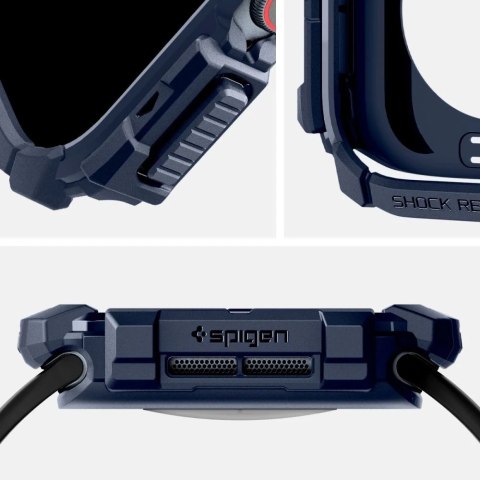 ETUI DO APPLE WATCH 10 (46MM) GRANATOWE NAVY BLUE SPIGEN RUGGED ARMOR