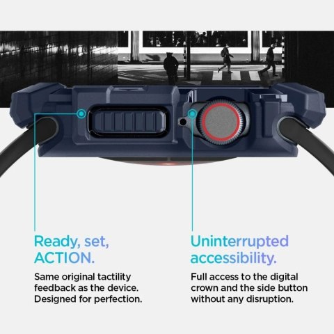 ETUI DO APPLE WATCH 10 (46MM) GRANATOWE NAVY BLUE SPIGEN RUGGED ARMOR