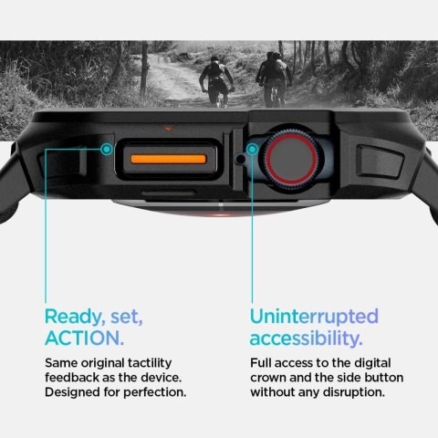 ETUI Z PASKIEM DO APPLE WATCH 10 (42MM) CZARNY SPIGEN LITE FIT PRO