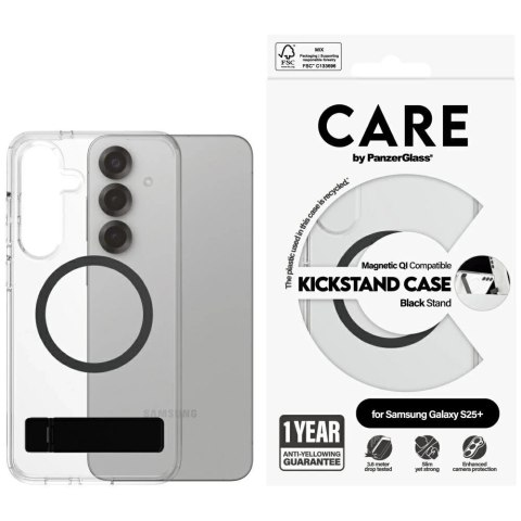 Etui CARE do Samsung Galaxy S25+ by PanzerGlass Feature Kickstand QI Clear