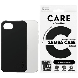 Etui CARE do iPhone 16e by PanzerGlass Fashionable Samba MagSafe Czarny