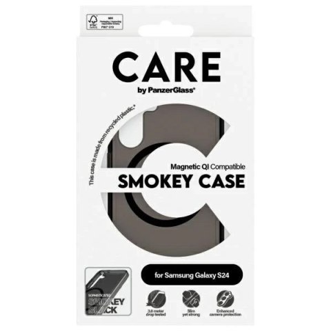 Etui do Samsung Galaxy S24 CARE by PanzerGlass Flagship QI Case Smoke