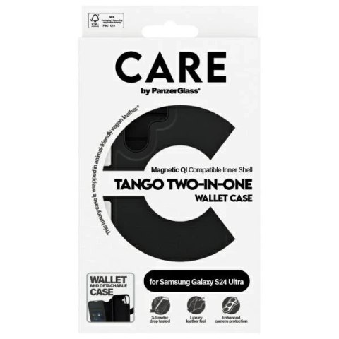 Etui do Samsung Galaxy S24 Ultra CARE by PanzerGlass Feature Tango Wallet 2w1 Czarny
