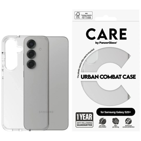 Etui do Samsung Galaxy S25+ CARE by PanzerGlass Flagship Urban Combat White QI przezroczyste