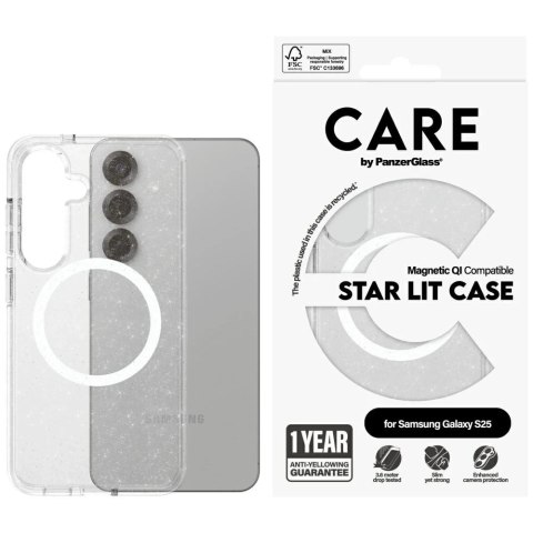 Etui do Samsung Galaxy S25 CARE by PanzerGlass Star Lit Case Transparent