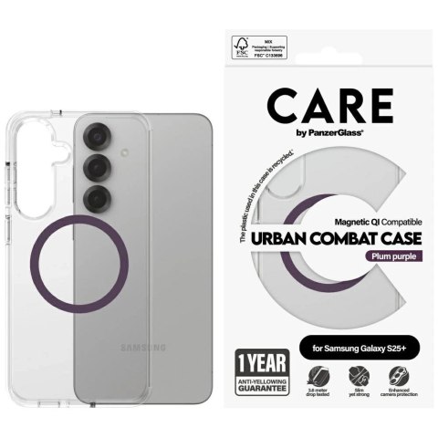Etui do Samsung Galaxy S25+ CARE by PanzerGlass Urban Combat Case Purple Qi