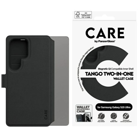 Etui do Samsung Galaxy S25 Ultra CARE by PanzerGlass Feature Tango Wallet 2w1 Czarny
