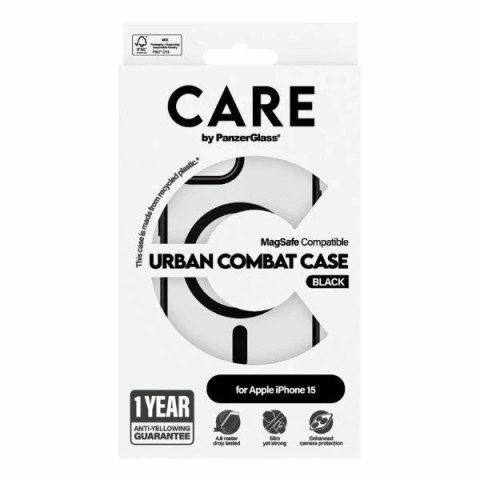 Etui do iPhone 15 6,1" CARE by PanzerGlass Urban Combat Case MagSafe Czarny/Black