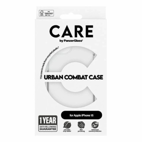 Etui do iPhone 15 CARE by PanzerGlass Urban Combat Case 6,1" Przezroczysty
