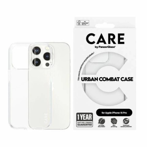 Etui do iPhone 15 Pro CARE by PanzerGlass Urban Combat Case Przezroczysty