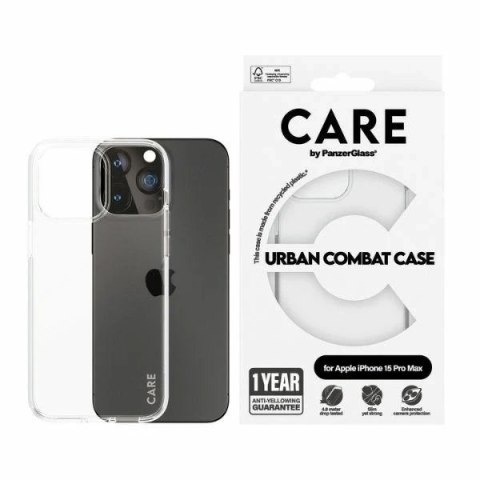 Etui do iPhone 15 Pro Max CARE by PanzerGlass Urban Combat Case Przezroczyste