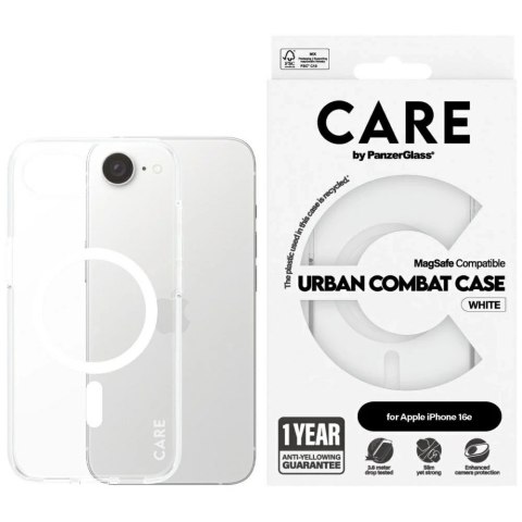 Etui do iPhone 16e CARE by PanzerGlass Flagship Urban Combat White QI