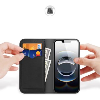 Etui ochronne do iPhone 16e Dux Ducis Hivo z klapką i ochroną RFID - czarne