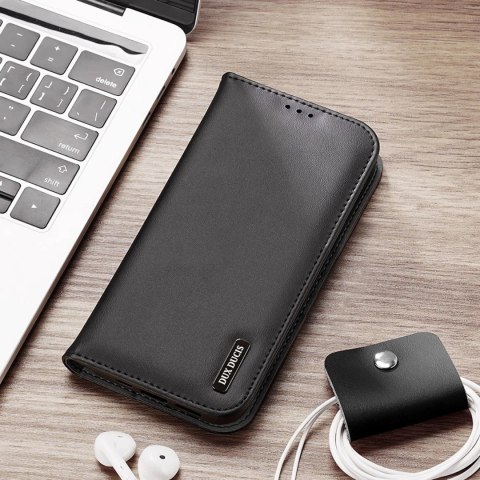 Etui ochronne do iPhone 16e Dux Ducis Hivo z klapką i ochroną RFID - czarne