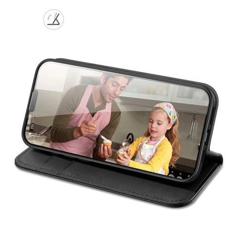 Etui ochronne do iPhone 16e Dux Ducis Hivo z klapką i ochroną RFID - czarne