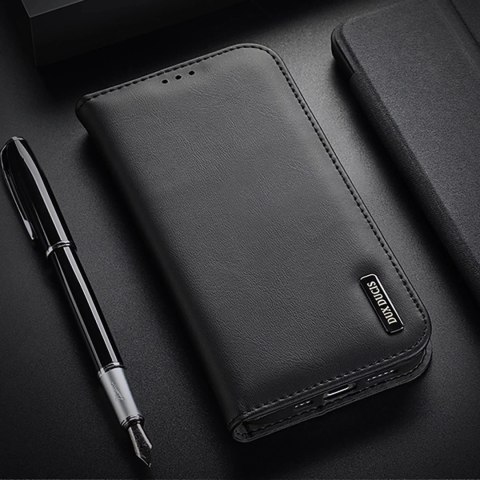 Etui ochronne do iPhone 16e Dux Ducis Hivo z klapką i ochroną RFID - czarne