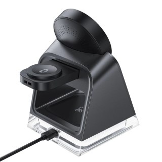 Ładowarka indukcyjna 3w1 Acefast E17 MagSafe 15W + kabel USB-A USB-C - czarna