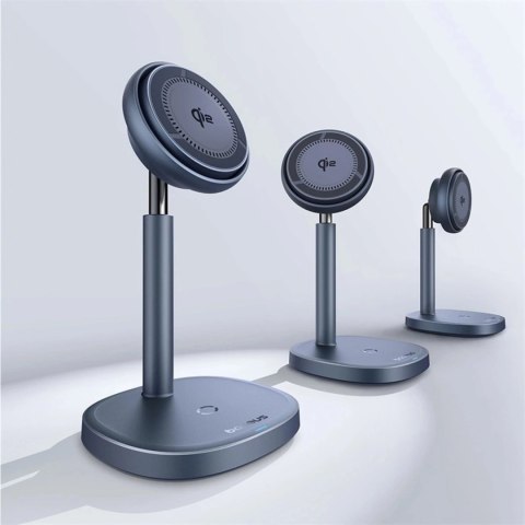 Ładowarka indukcyjna Baseus Orbit 2 Pro MagSafe Qi2 20W 2w1 z chłodzeniem szara