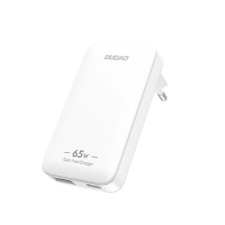 Ładowarka sieciowa GaN Dudao A65Q 65W USB-C/USB-A PD EU/US - biała