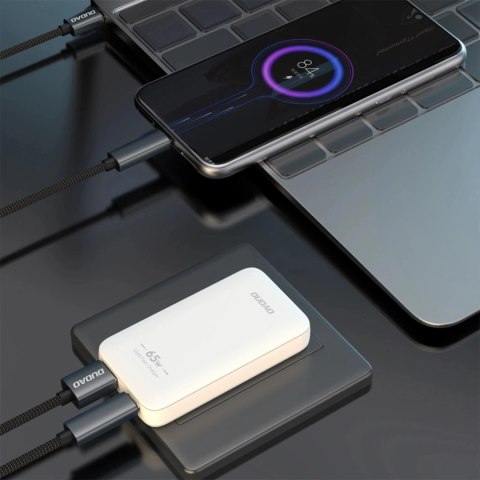 Ładowarka sieciowa GaN Dudao A65Q 65W USB-C/USB-A PD EU/US - biała