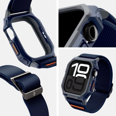 Pasek Opaska do APPLE WATCH 10 (46MM) GRANATOWA SPIGEN LITE FIT PRO