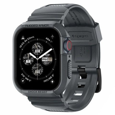 Pasek do Apple Watch 4-9 / SE 44-45mm Spigen Rugged Armor Pro Szary