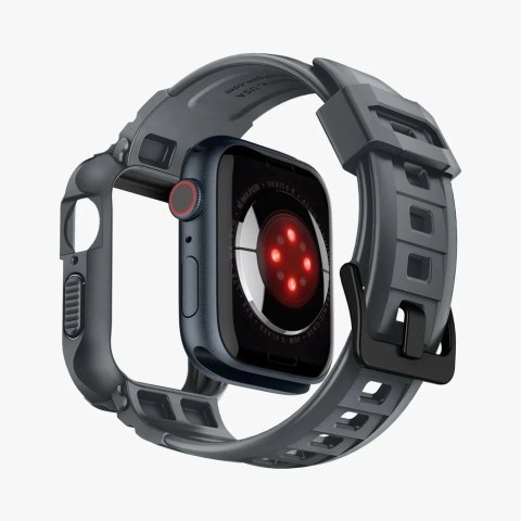 Pasek do Apple Watch 4-9 / SE 44-45mm Spigen Rugged Armor Pro Szary
