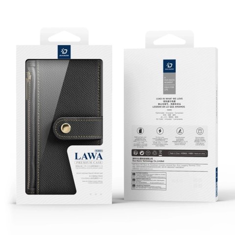 Etui ochronne do iPhone 16 Dux Ducis Lawa MagSafe + portfel - czarne