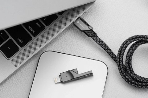 Kabel 4w1 Forcell USB-C USB-A Lightning 60W QC4.0 PD Laptop Nylon 1m