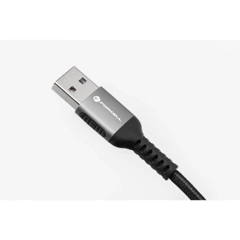 Kabel USB-A do Lightning 12W 1,2m Nylon Forcell Aluminiowy iPhone iPad