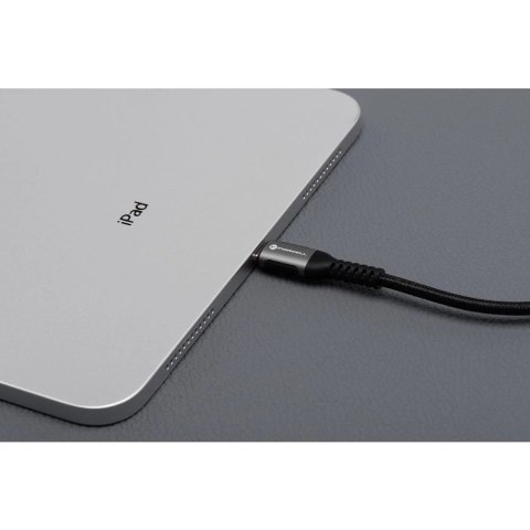 Kabel USB-A do Lightning 12W 2m Nylon Forcell Aluminiowy Biały