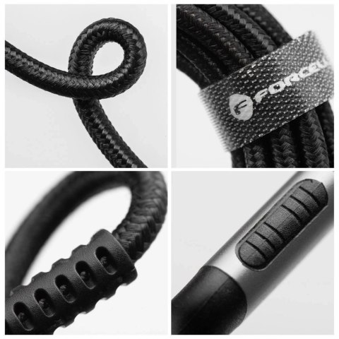 Kabel USB-A do USB-C 3m 66W Nylon Quick Charge 3.0 SUPERVOOC