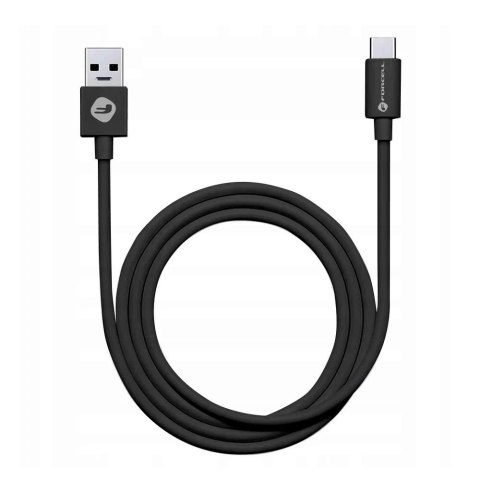 Kabel USB-A do USB-C Forcell 3.0 QC 3A 1m TPE Szybki Tuba Czarny