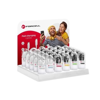 Kabel USB-A do micro USB Forcell 2.4A 1m TPE Sync Ładowanie Tuba Czarny