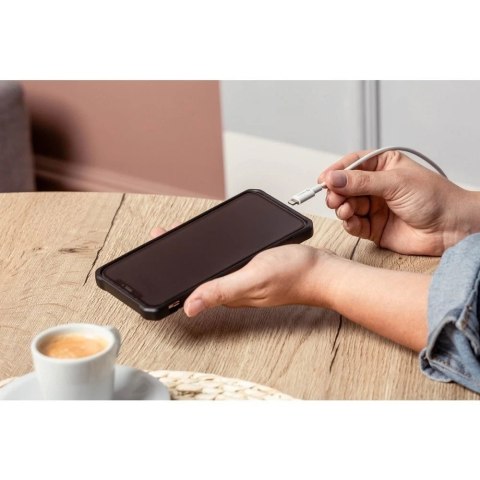 Kabel USB-C do Lightning 1m Forcell MFi Apple PD 30W CarPlay Biały