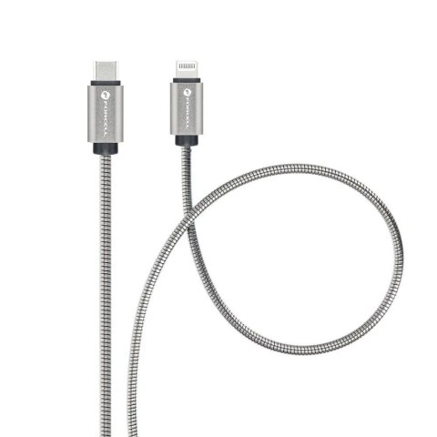Kabel USB-C do Lightning 27W 1m Forcell Stalowy PD iPhone iPad