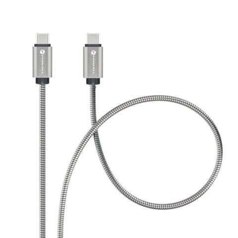 Kabel USB-C do USB-C 100W 1m Forcell Stalowy QC 4.0 PD E-Mark